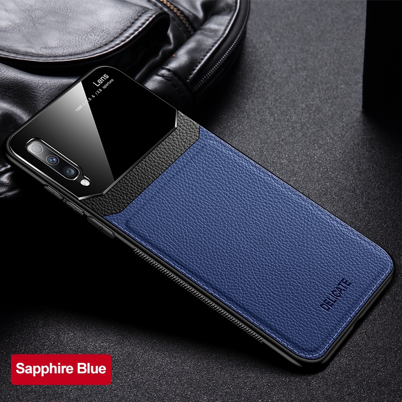 Ốp điện thoại bề mặt da màu trơn cho Samsung Galaxy A70 A50 A70S A50S A30S Note 9 8