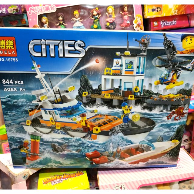 Bộ đồ chơi lắp ghép Cities 10755 Trụ sở bảo vệ bờ biển thành phố ( 844 mảnh )