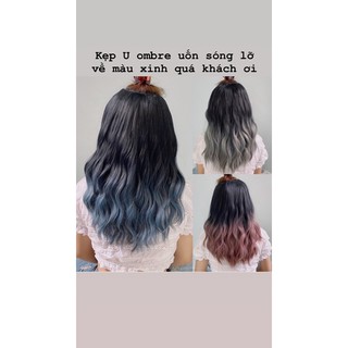 Tóc giả kẹp u ombre omber uốn sóng