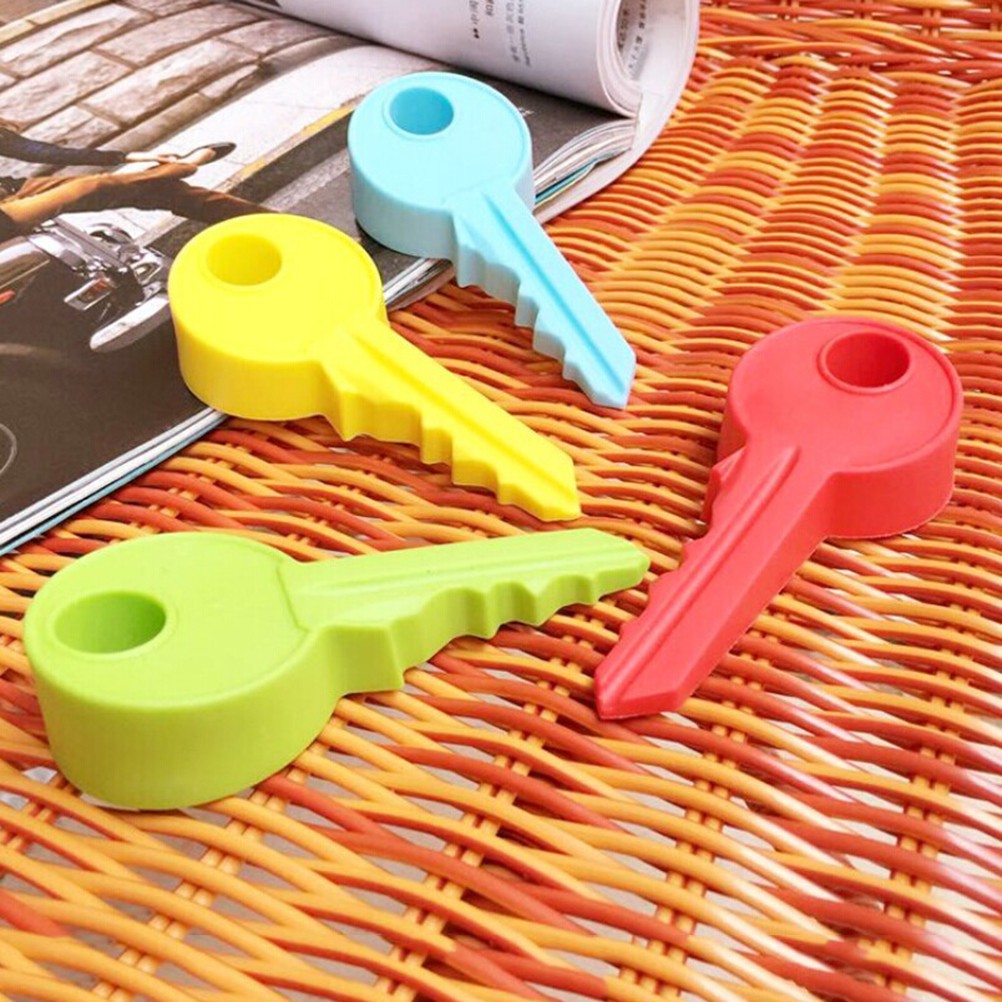 Silicone Rubber Key Decor Door Stop Wedge Stopper