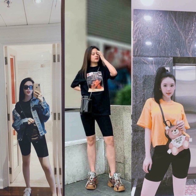 Quần leggging lửng đùi thái cạp chun, quần legging ngố nâng mông co dãn 4 chiều BAS108