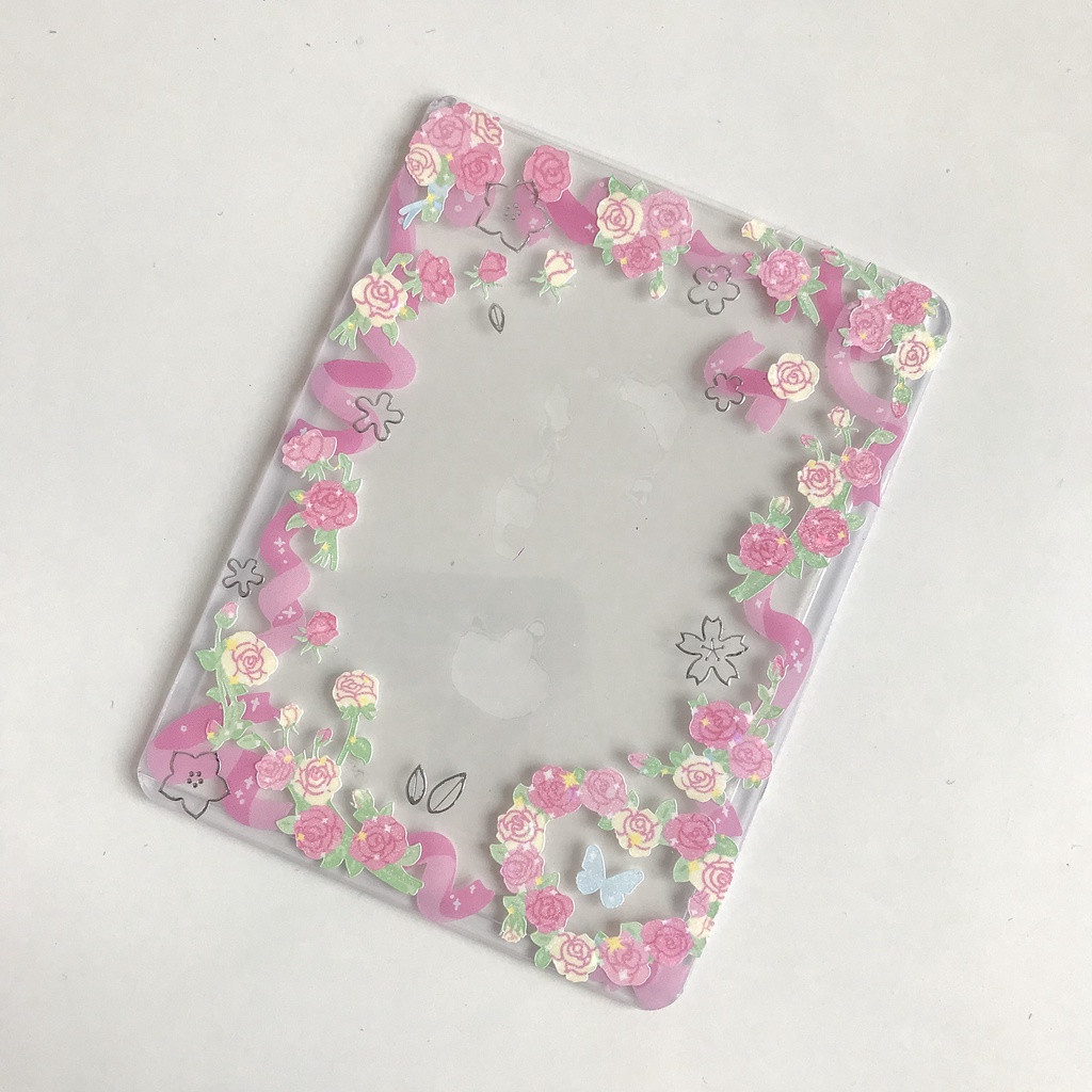 Miếng bảo vệ thẻ bài trang trí sticker - Toploader Idol xinh xắn - loại ruy băng