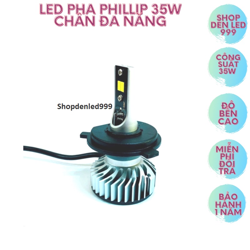 Đèn LED Pha Phillip 35w Chân Đa Năng Có Quạt Tản Nhiệt