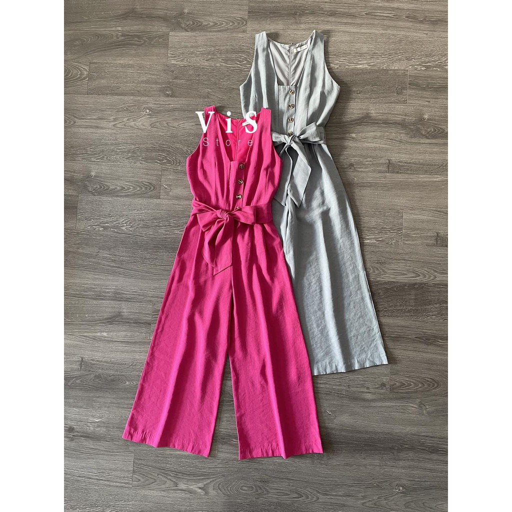 JUMPSUIT NỮ DÀI ỐNG SUÔNG SÁT NÁCH