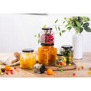 Full bộ 6 hũ thủy tinh đựng gia vị