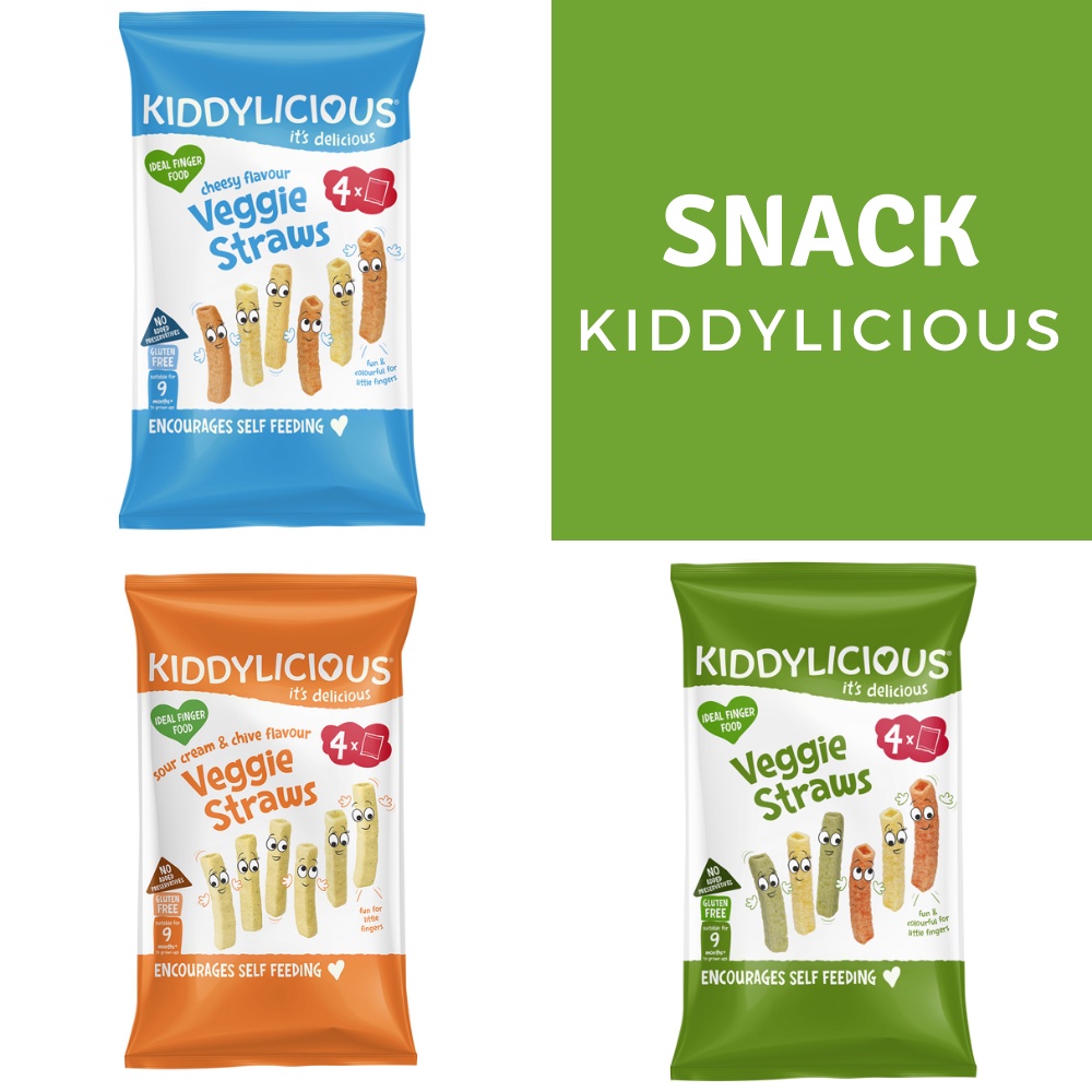 [haobaby.vn] Bánh Ống Khoai Tây Organic KIDDYLICIOUS STRAW Giòn Tan Dễ Cầm Dành Cho Bé Yêu Ăn Dặm Từ 9M+