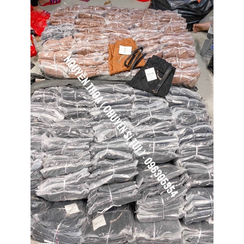 Quần Baggy nhung tăm kèm đai | BigBuy360 - bigbuy360.vn