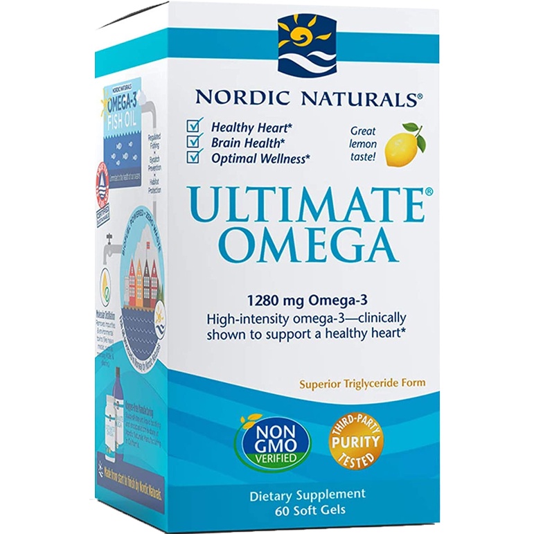 Viên uống dầu cá NORDIC NATURALS hỗ trợ trí não, huyết áp, chống oxy hóa