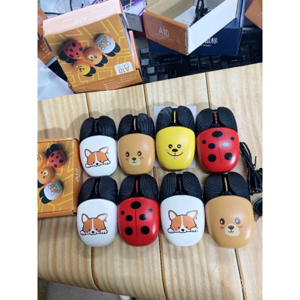 Chuột máy tính, Chuột không dây A10 SIÊU ĐÁNG YÊU, PIN SẠC