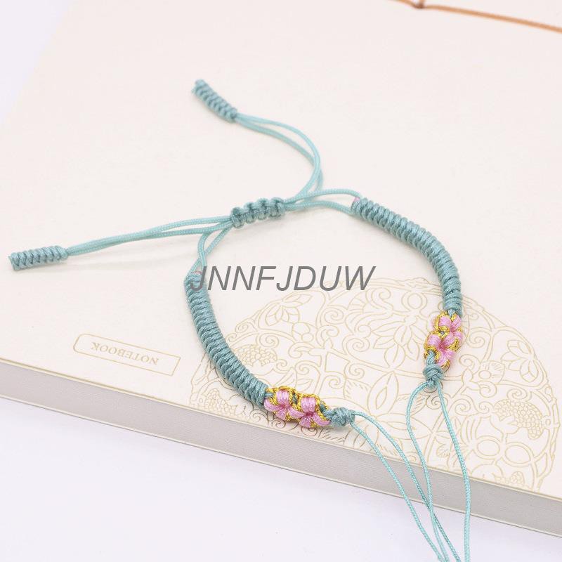 ⛲🎀Vòng Đeo Chân Bện Dây Nửa Bàn Chân Hình Hoa Đào Nở DIY Cho Nam