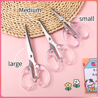 Kéo cắt giấy bằng thép không gỉ trong suốt đơn giản