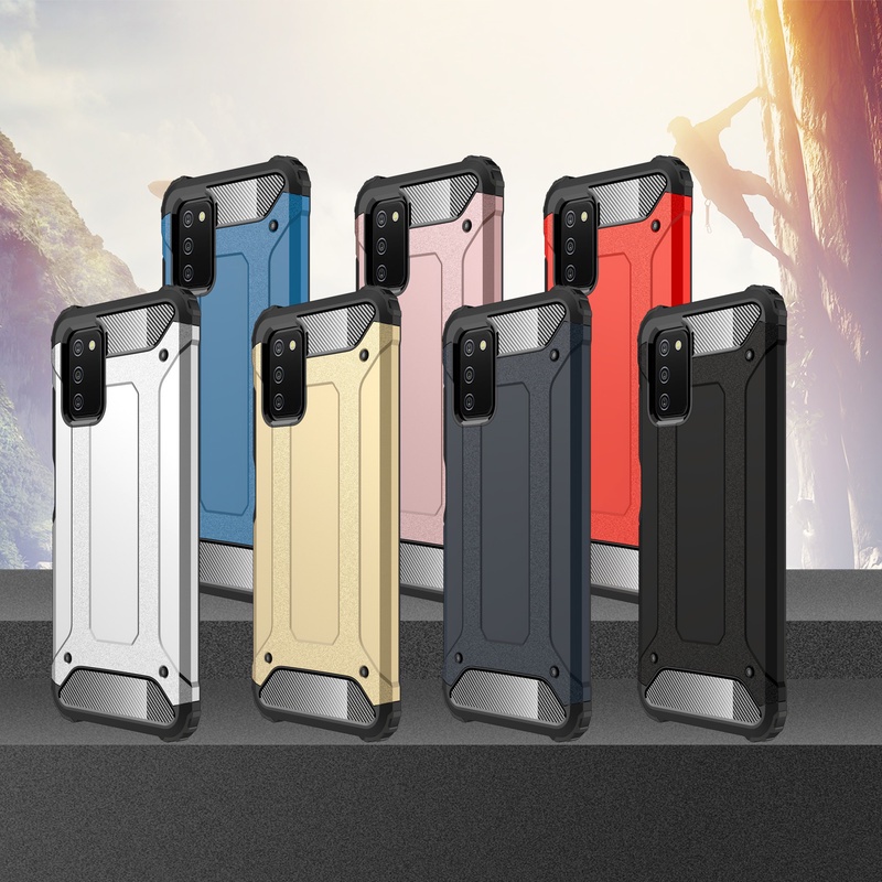Ốp Điện Thoại Armor Màu Trơn Chống Sốc Cho Samsung Galaxy A03s A02s A02 A12 A52 A72 A52s A31 A21s A20s M32 M12 M02s