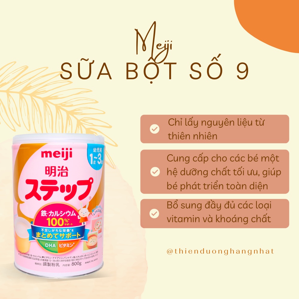 Sữa bột Meiji lon số 9 nội địa Nhật Bản 800g