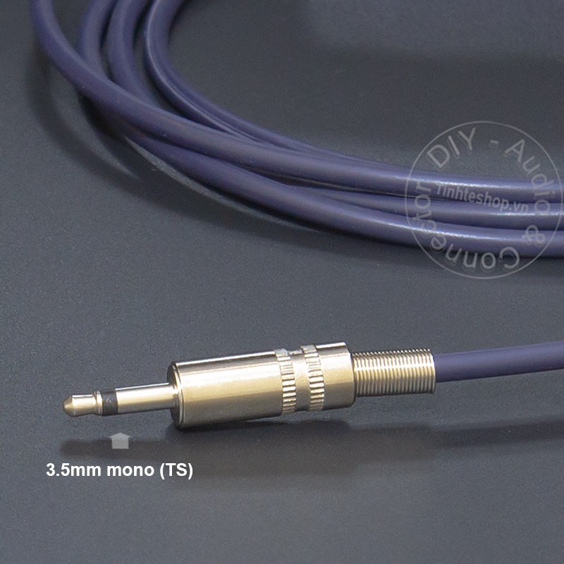 Cáp 2 đầu 3.5 mono DIY 0.5 đến 5 mét - Dây 3.5mm mono