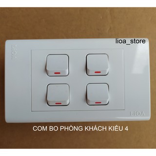 COMBO CÔNG TẮC  PHÒNG KHÁCH LẮP CHÌM( ĐẾ ĐƠN).