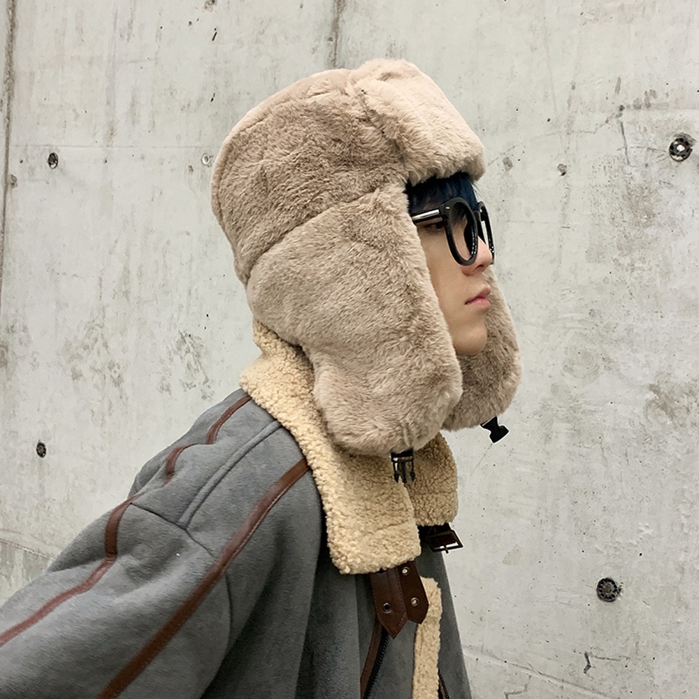 Mũ lông che tai giữ ấm chống gió phong cách Nga dành cho nam và nữ
