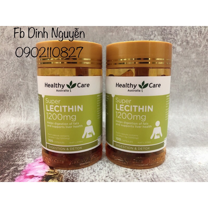 Mầm đậu nành Healthy Care Lecithin 1200mg hộp 100 viên