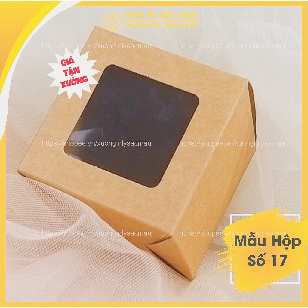 SÉT 5 hộp giấy kraft NHỎ ( hộp 17)  đựng quà tặng, đồ chơi xinh xắn