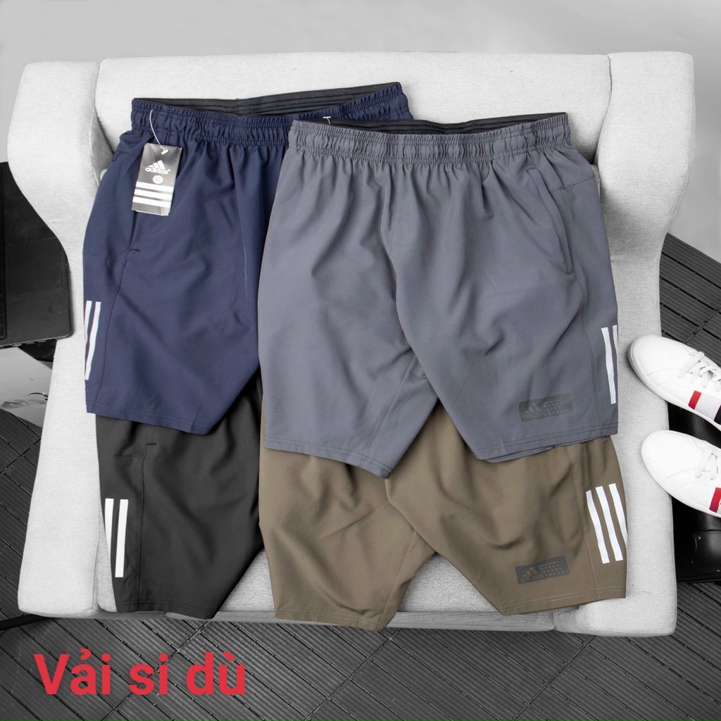 Quần Đùi 3 Sọc CP Nam Thể Thao Có Tùi Kèm Dây Kéo Thoáng Mát Xịn