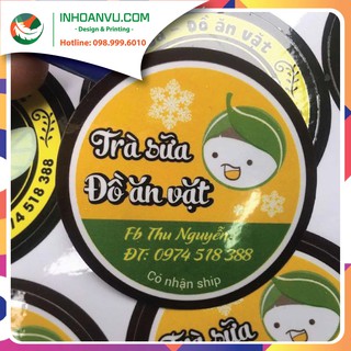 Tem Dán sản phẩm theo yêu cầu