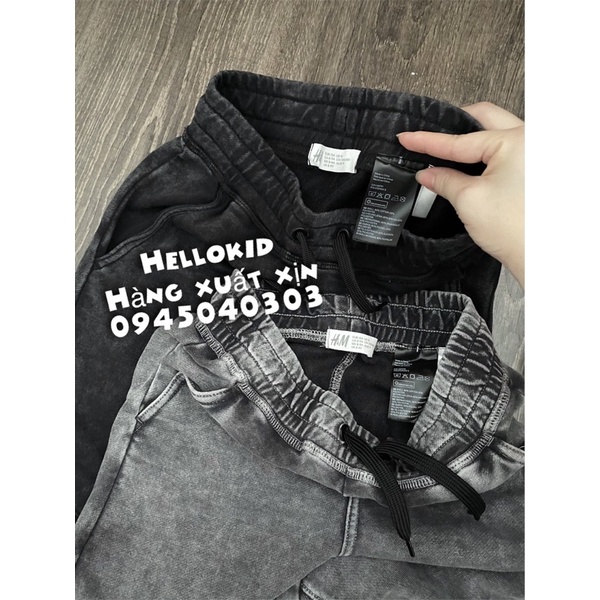Quần nỉ da cá Jogger giả jean cho bé
