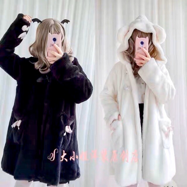 Áo lông thỏ LOLITA babydoll form dài