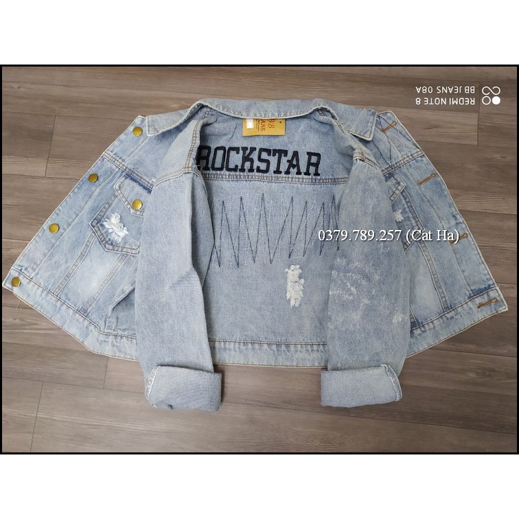 Áo khoác jean nữ BB cao cấp form dưới 58Kg Rockstar 2 BB68
