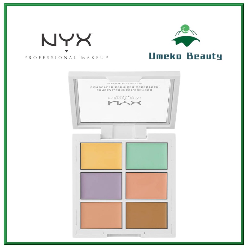 Che khuyết điểm Nyx Color Correcting Concealer Palette 6 Ô  Che mụn, đốm, quầng thâm, rãnh nước mắt