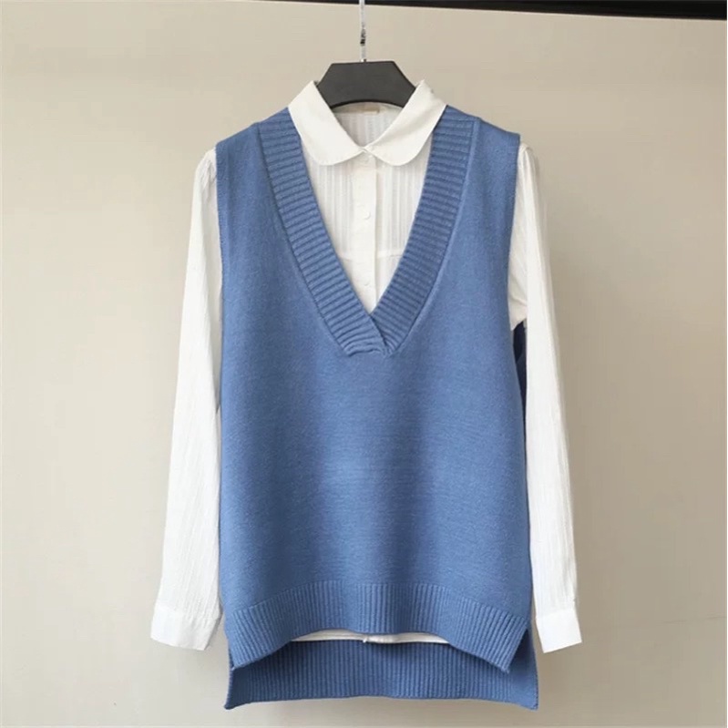 Áo len gile hàng VNXK, áo sơ mi đẹp kiểu dáng rộng unisex - shopbelinh - Hàng nhập khẩu