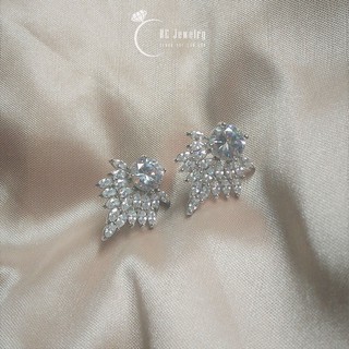Khuyên tai Destiny Bạc 925 đính full Đá Sáng - Bông tai thời trang nữ dự tiệc, cưới hỏi - Trang sức OBE Jewelry