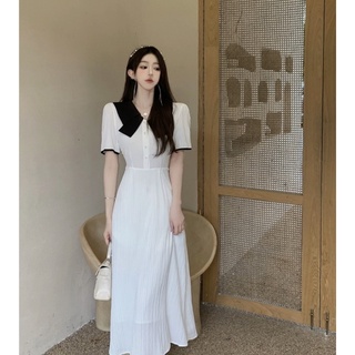 maxi trắng cột eo