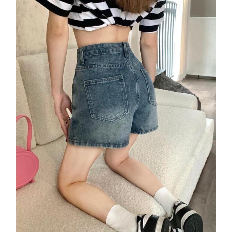 Quần Short Jean Nữ Xẻ Tà Thời Trang