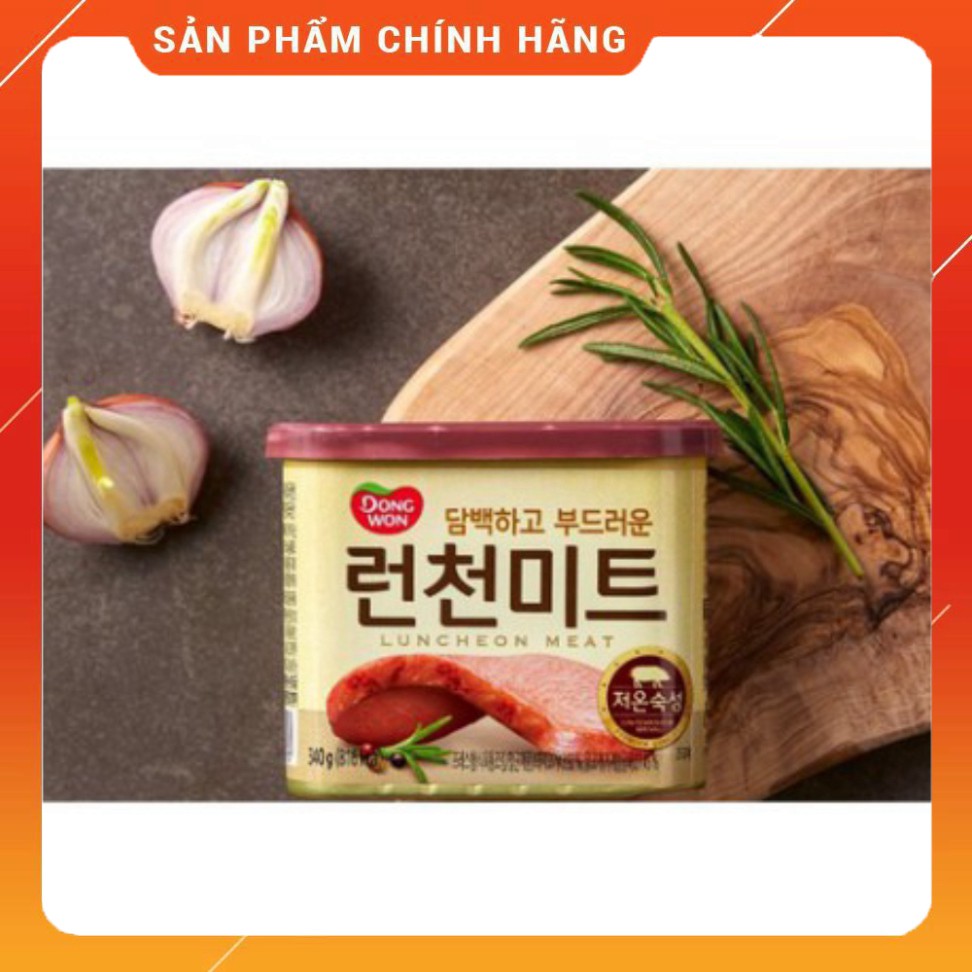 Thịt Hộp Hàn Quốc Dongwon Nắp Đỏ Luncheon Meat 340G FREE SHIP Thịt Hộp Spam Hàn Quốc Nhập Khẩu Thịt Đóng Hộp Ăn Liền