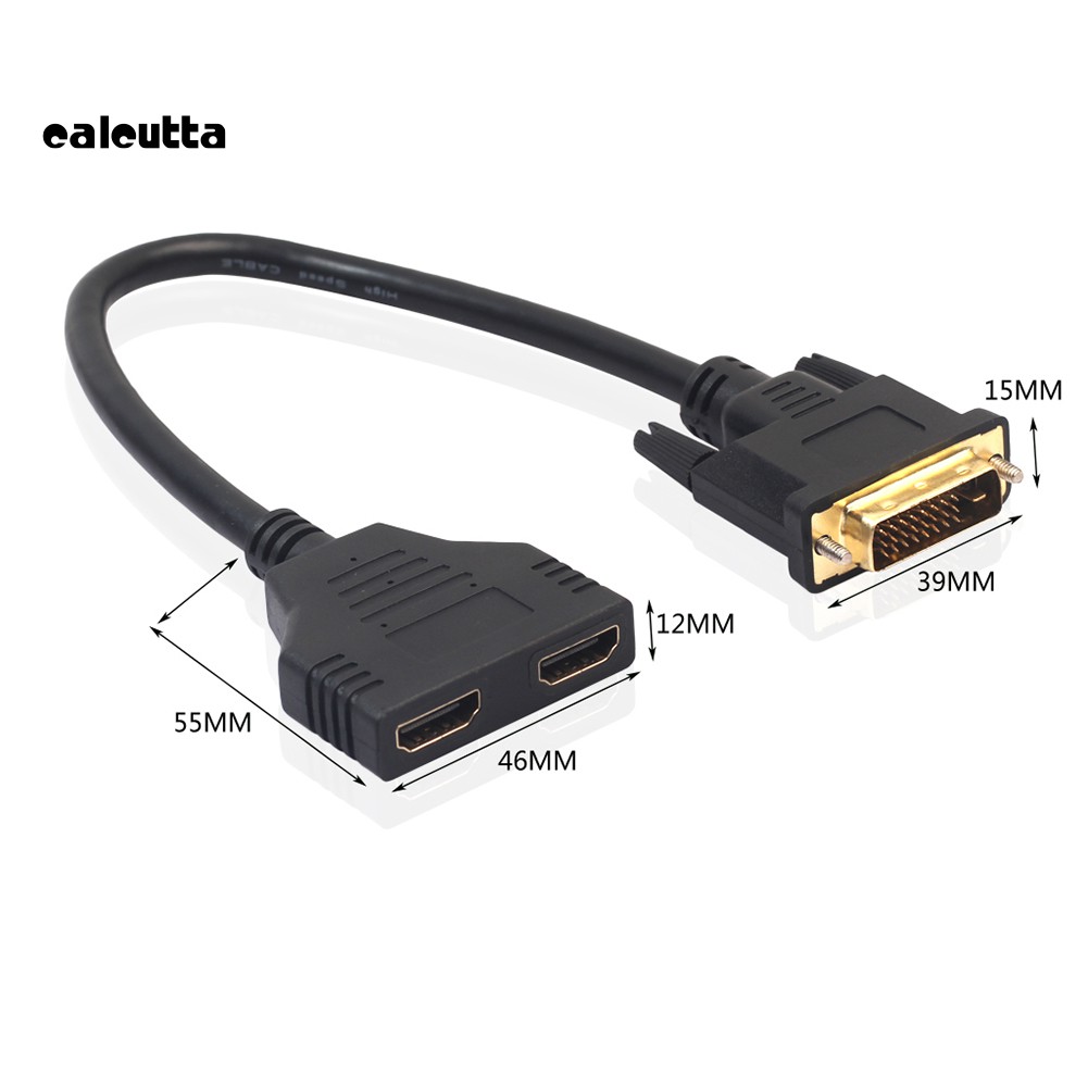 Cáp chuyển đổi 2 cổng HDMI sang 1 đầu DVI 24+1