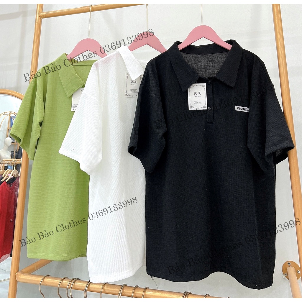 Áo Thun Polo Nam Nữ  Form Rộng Tổ Ong Logo Essen Vải Dày Mịn Thoáng Mát Thiết Kế Thời Trang Kiểu Dáng Năng Động
