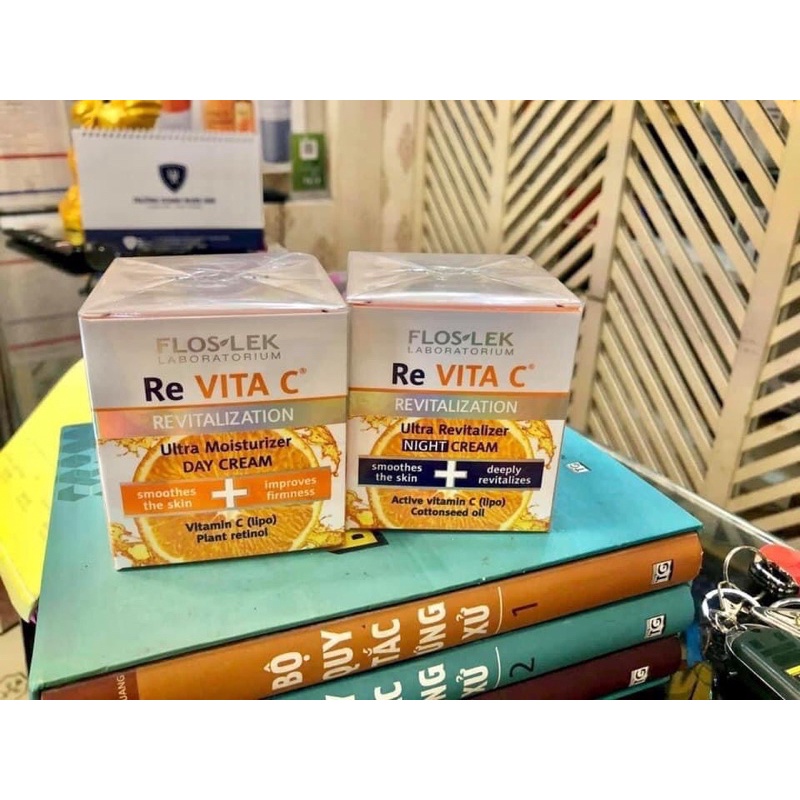 Kem dưỡng ngày và đêm Floslek Re Vita C 50ml làm sáng, chống lão hoá