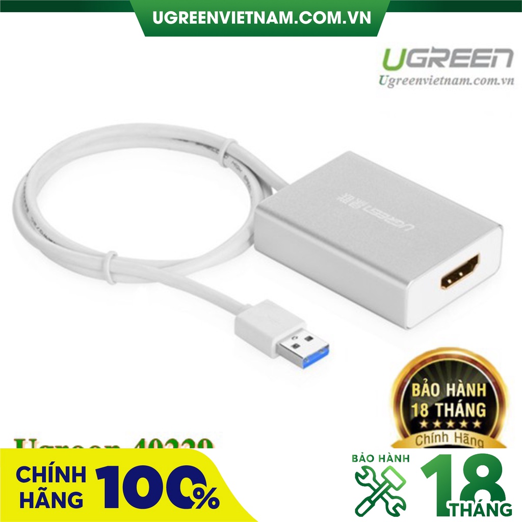 Cáp USB 3.0 to HDMI chính hãng Ugreen 40229