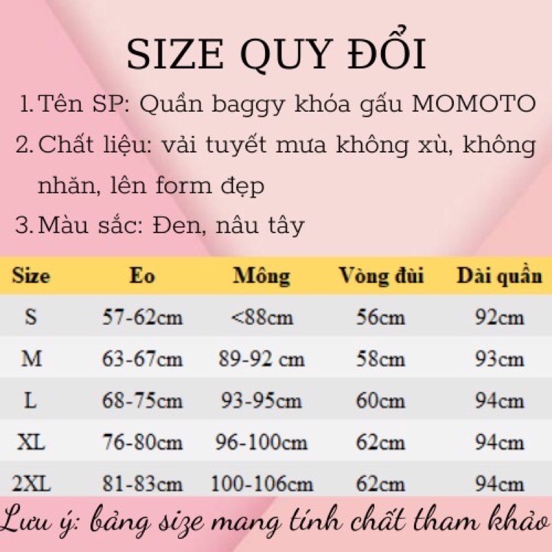 Quần Baggy Nữ 💖FREESHIP💖 Quần Âu Công Sở Thiết Kế Cạp Cao Lưng Chun Khóa Gấu Chất Tuyết Mưa Đẹp