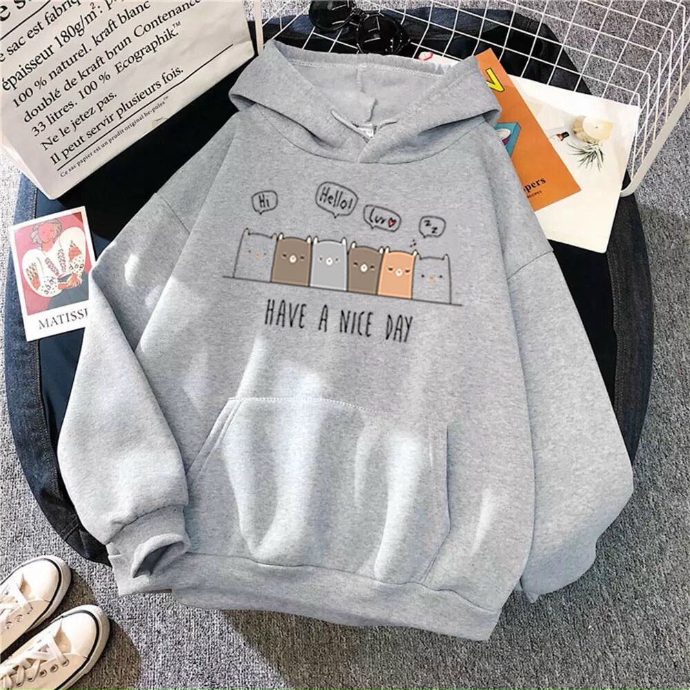 Áo hoodie nam nữ Have A Nice Day, chất nỉ dày dặn, nón 2 lớp, hợp làm áo cặp William - DS106