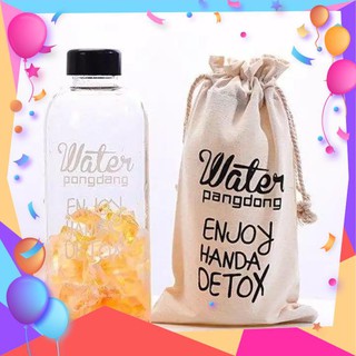 Bình đựng nước WATER PONGDANG kèm túi đựng dung tích 1000ml, bình nước, bình nước thể thao