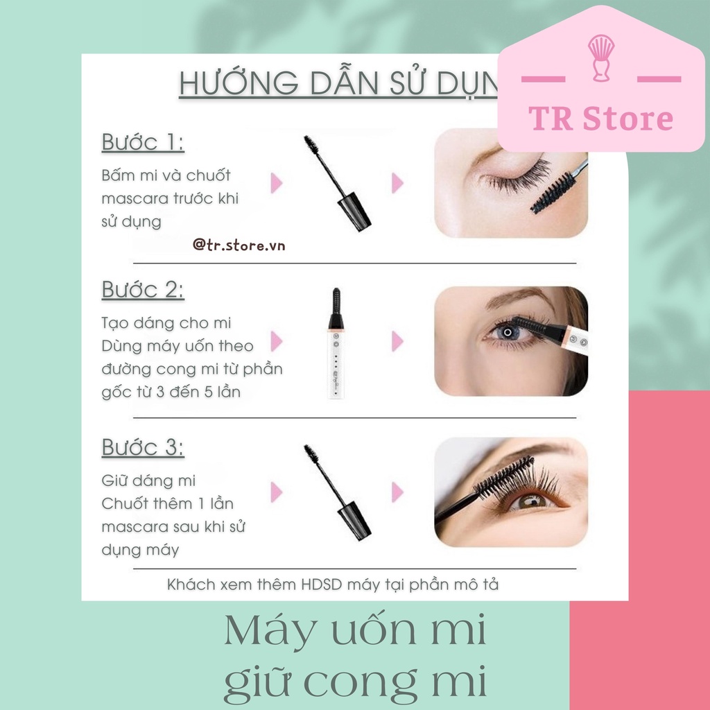 Máy uốn mi nhiệt giữ cong mi trang điểm làm đẹp Eyelash Curler
