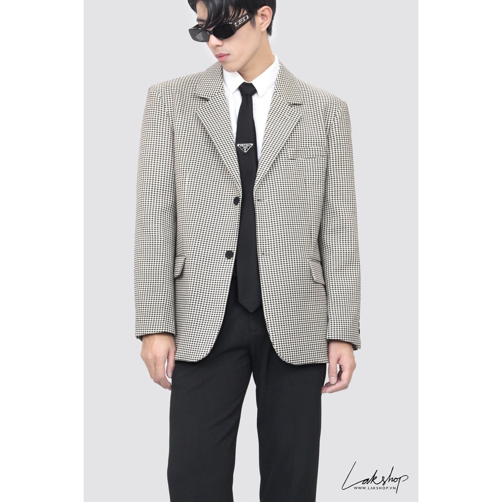 Cà Vạt Pra.Đa Logo Gabardine Tie In Black (7cm) - New version with Tag