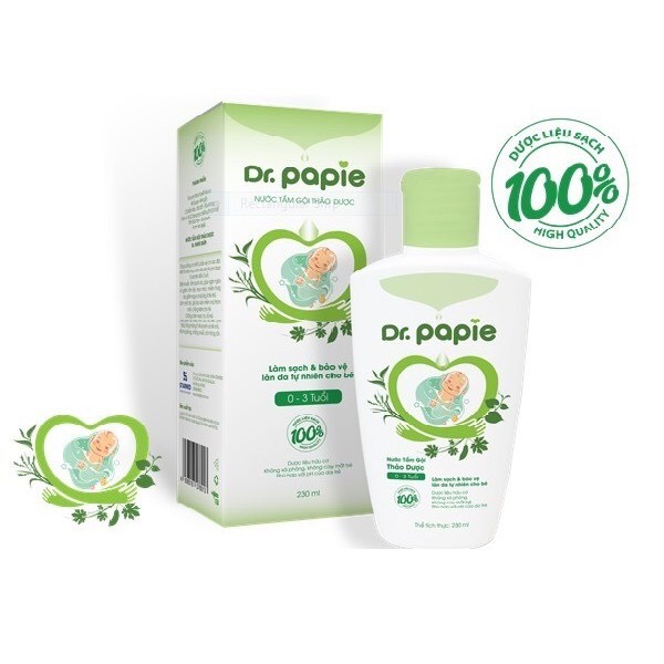 Sữa tắm thảo dược Dr Papie cho bé 230ml