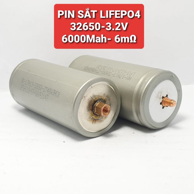  CELL PIN SẮT LIFEPO4 32650 - DUNG LƯỢNG 5600 -- 6000mah- 3.2V XẢ CAO ĐẦU VÍT