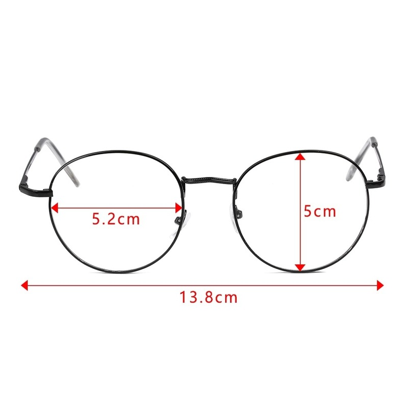 Mắt Kính Gọng Kim Loại Tròn Phong Cách Retro Cho Nữ