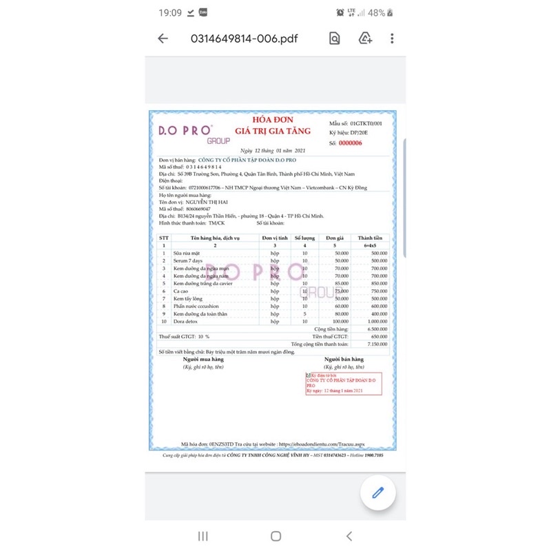 Kem chống nắng  MWHITE