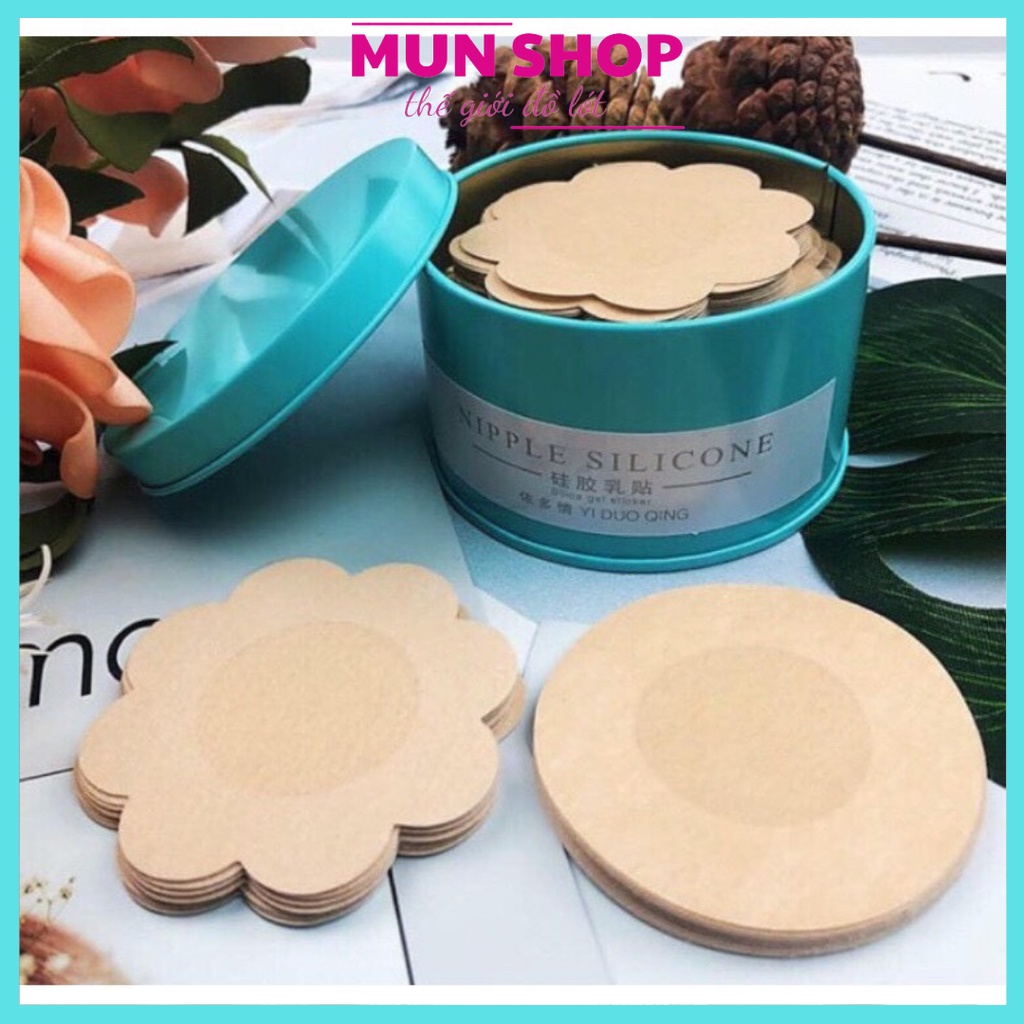 Hộp 30 đôi dán nhũ hoa giấy dùng một lần sang chảnh
