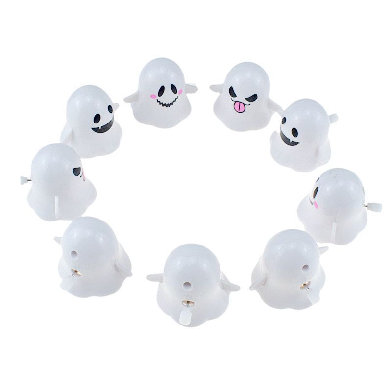 Con Ma Trắng Nhỏ Bằng Nhựa Dễ Thương Có Vặn Cót Dùng Trang Trí Nhà Dịp Halloween