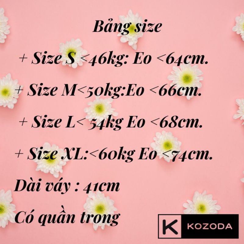 Chân váy xếp ly tennis có quần và size SML