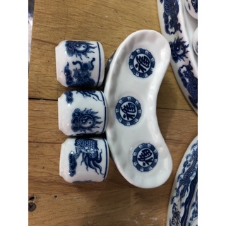 Kỷ Thờ Men Lam 3 và 5 chén ( cong và thẳng)